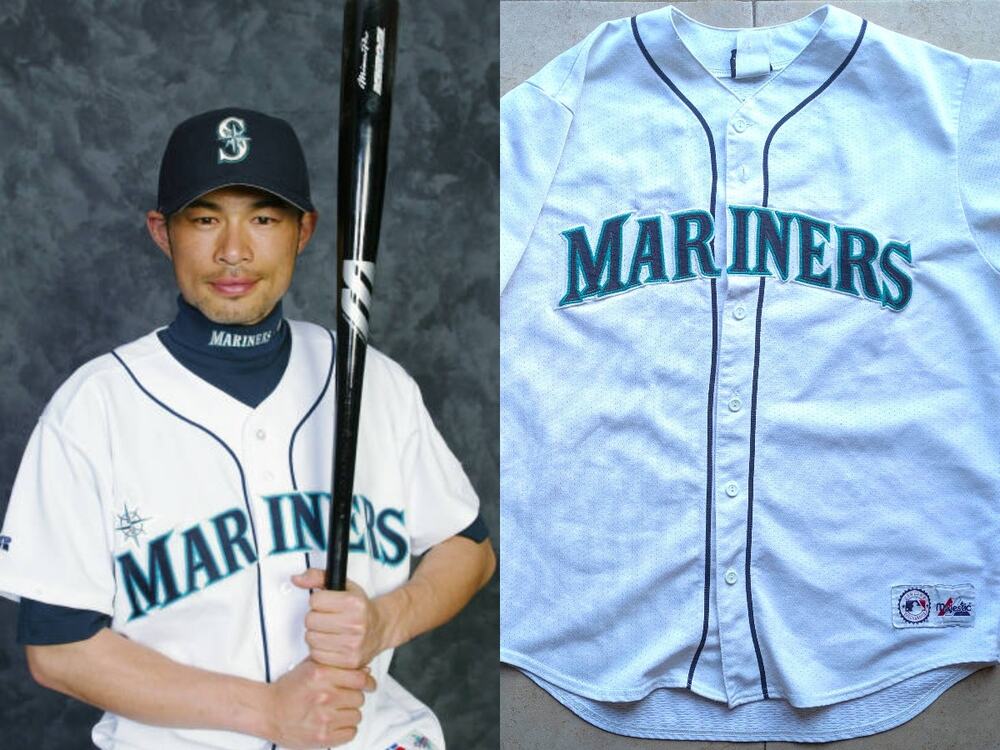 ICHIRO #51 Seattle Mariners 2000s MAJESTIC jersey L white home MLB baseball vtg